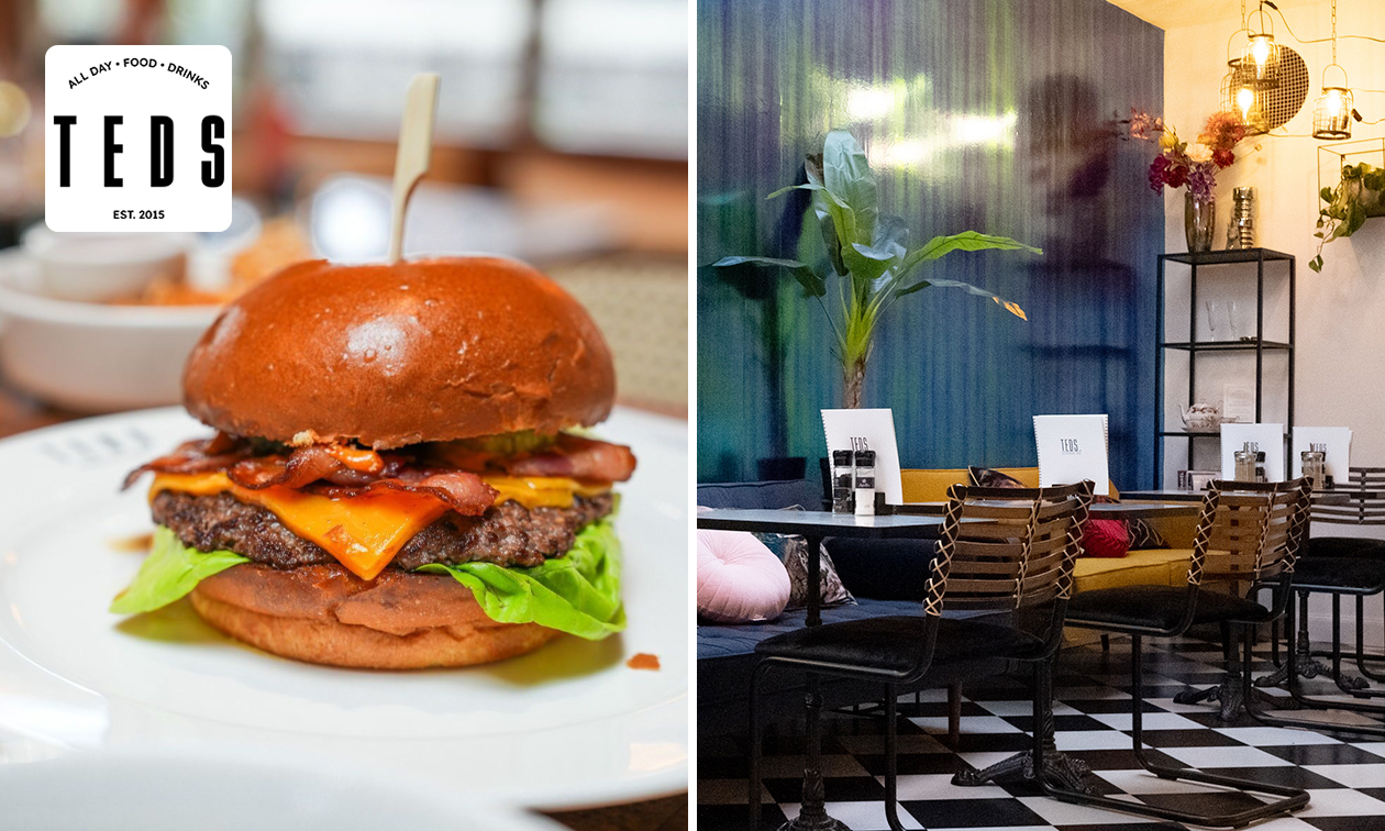 Burger naar keuze + friet bij Teds Haarlem