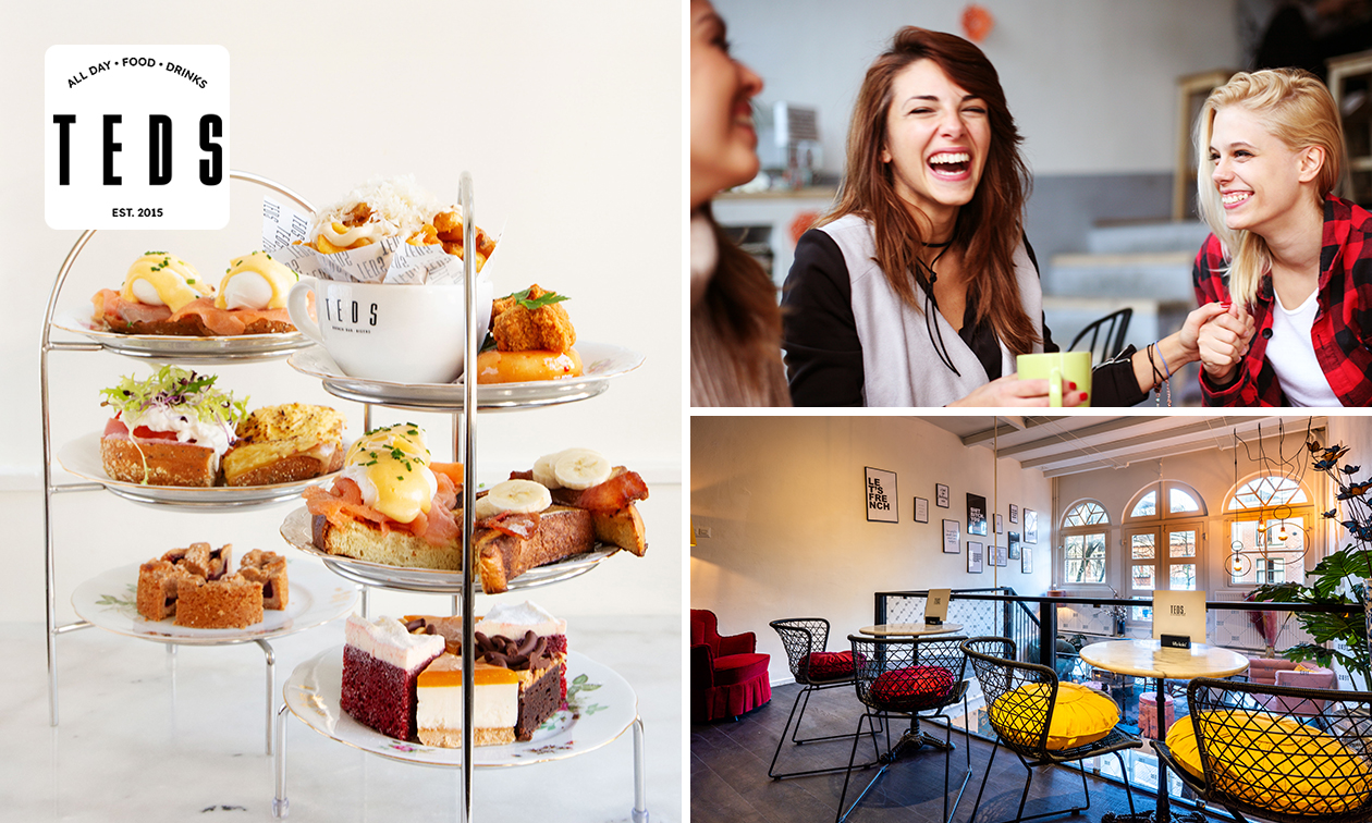 High tea (1,5 uur), shared brunch of ontbijt bij Teds