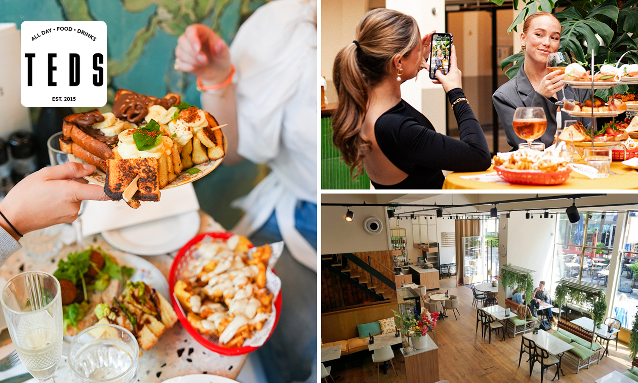 High tea (1,5 uur), shared brunch of ontbijt bij Teds