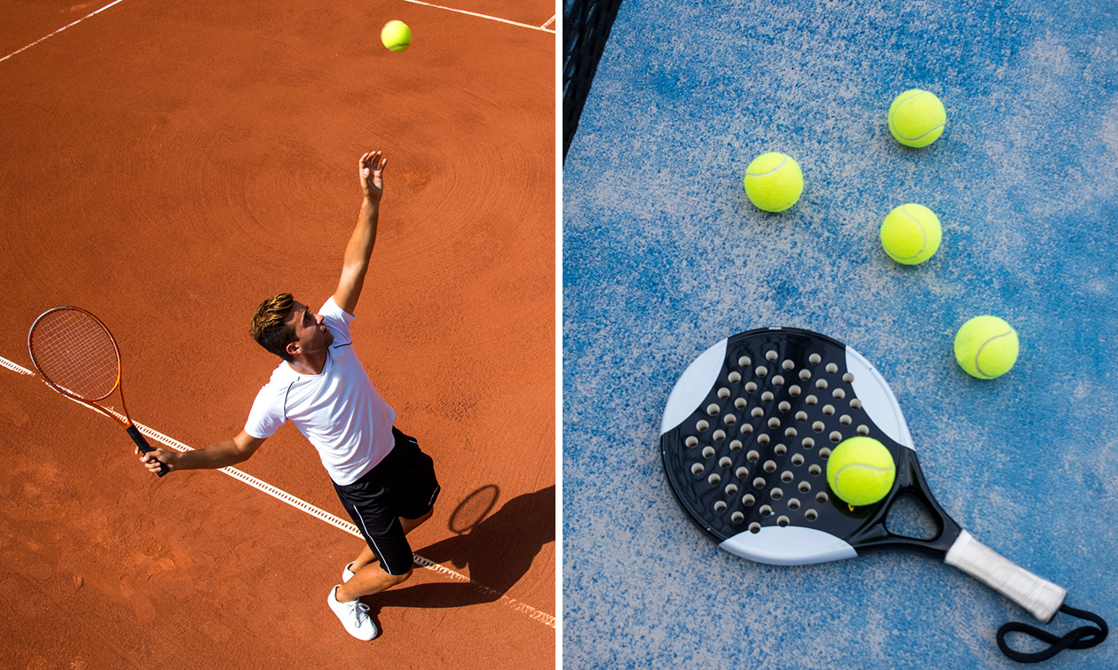 1 of 2 uur padel of tennis (2-4 personen)