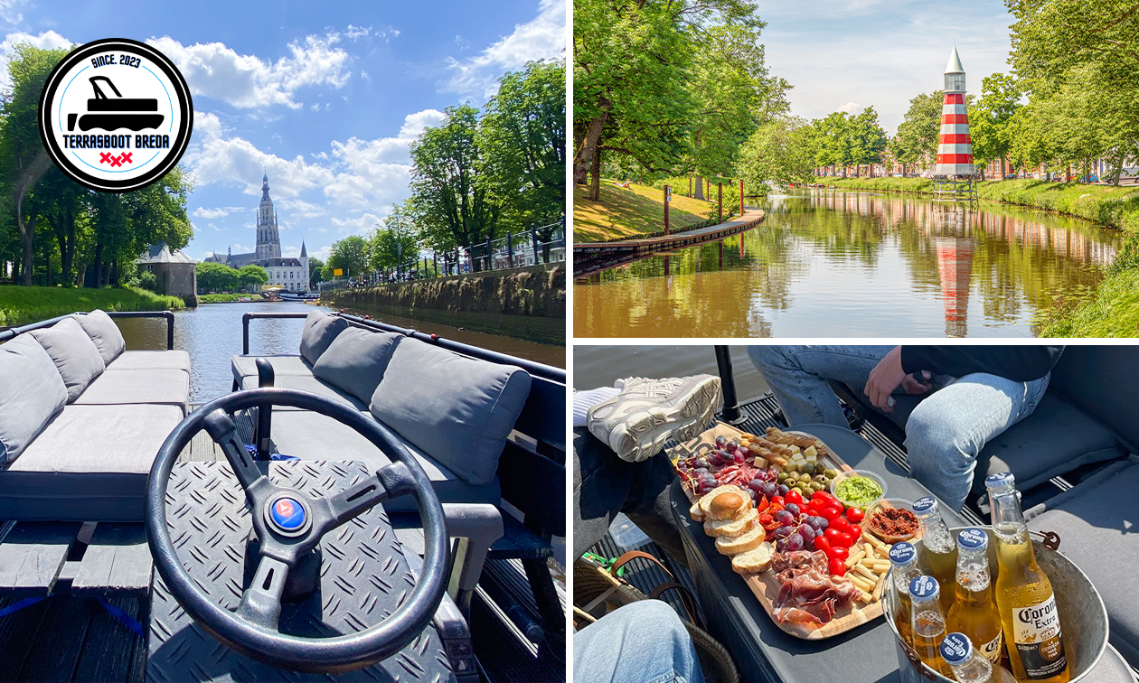 Terrasboot (2,5 uur) + luxe borrelplank