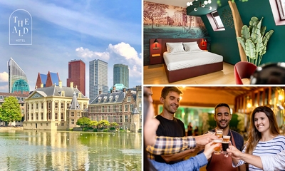 Overnachting voor 1 of 2 + evt. ontbijt + evt. welkomstdrankje in hartje Den Haag