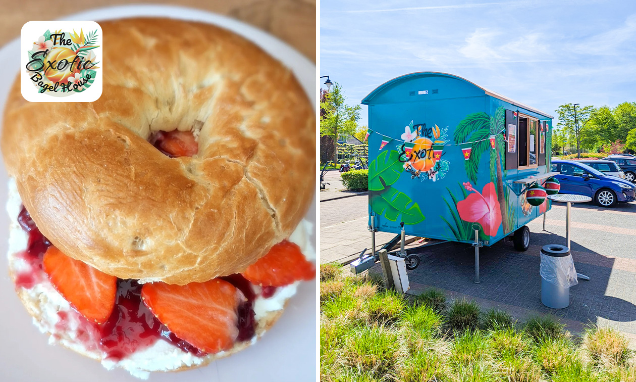 Surinaamse bagel + drankje naar keuze voor afhaal