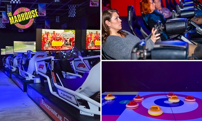 Curling (60 min) + Sim Racing (30 min) + snacks