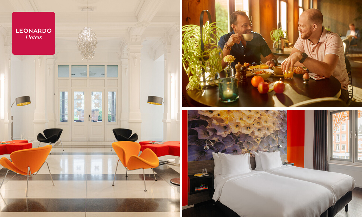 Overnachting voor 2 + ontbijt in Amsterdam