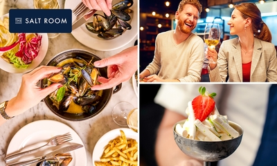 Mosselen + glas wijn + dessert of verwenmoment + glas cava + koffie of thee bij The Salt Room