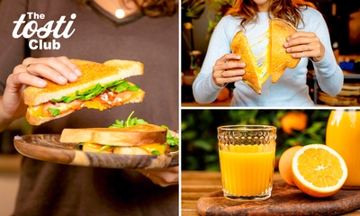 Tosti + vers sinaasappelsap voor afhaal bij The Tosti Club in hartje Den Bosch