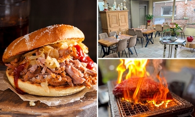 3-gangendiner of -lunch met BBQ