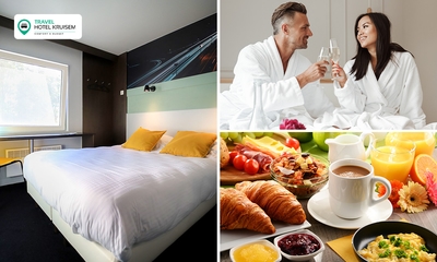 Overnachting voor 2 + ontbijt + late check-out + glas cava