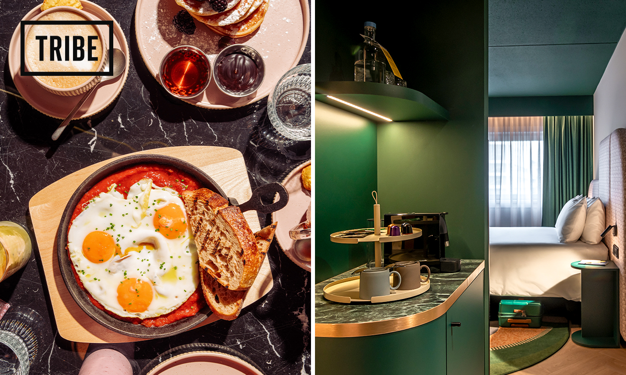 Overnachting voor 2 + welkomstdrankje + ontbijt + late check-out bij TRIBE Den Haag Centraal