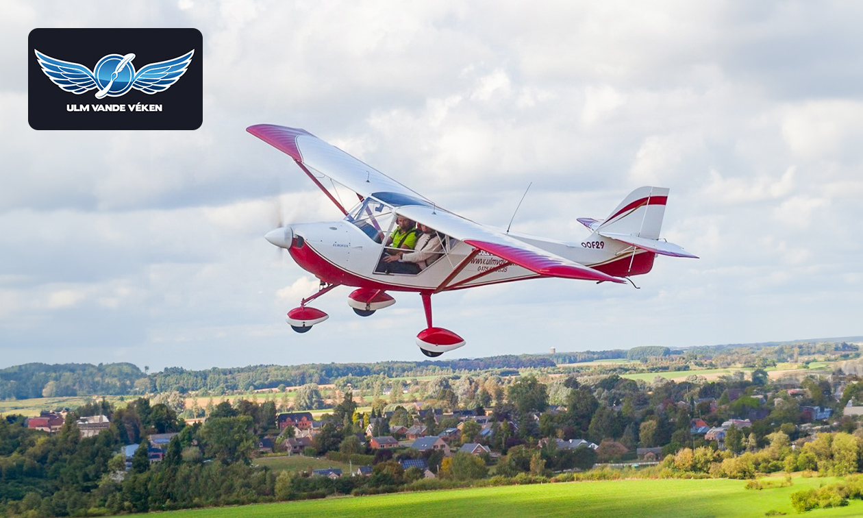 Lidmaatschapskaart voor vlucht (30, 40, 60 of 2x30 min) + evt. theoretische les en meer bij ULM