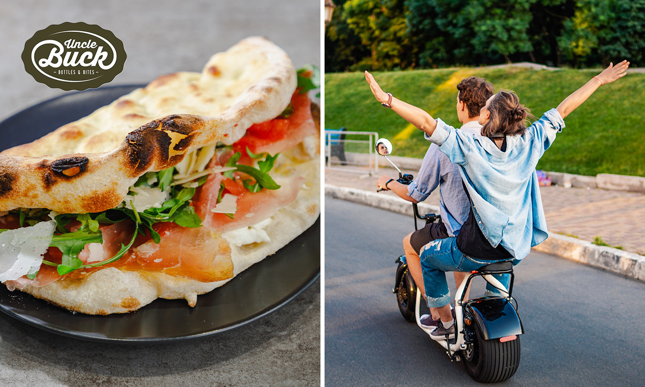 Ochtendtour e-chopper (2 uur) + lunchgerecht naar keuze bij Uncle Buck