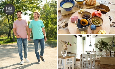 Wandelarrangement + koffie of thee + gebak + borrelplank bij UNIEK