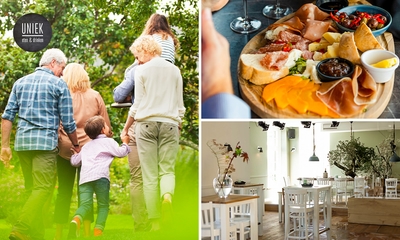 Wandelarrangement + koffie of thee + gebak + borrelplank bij UNIEK