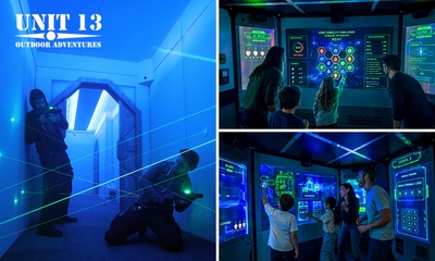 Laser Maze + X-Cube Escape Room + friet