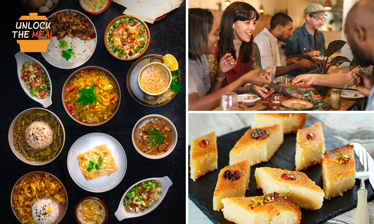 Syrische maaltijd naar keuze + dessert voor bezorging