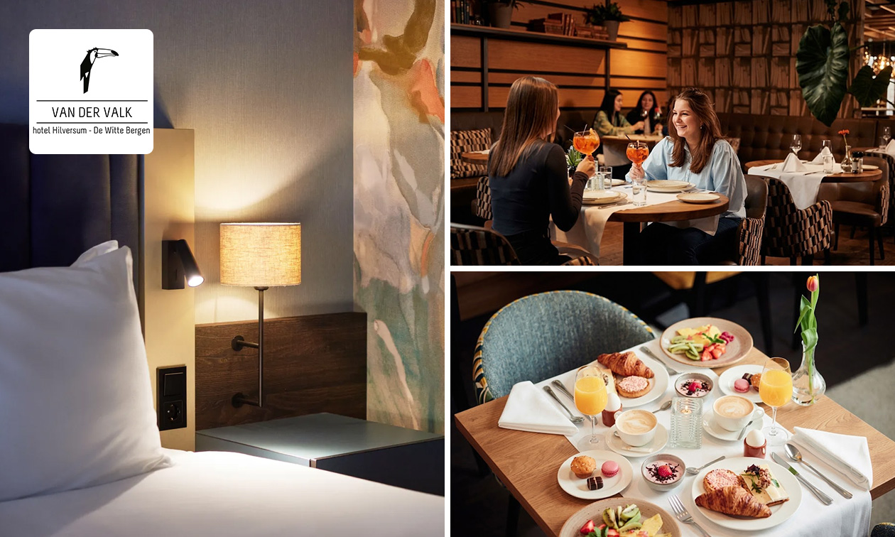 Overnachting(en) voor 2 + ontbijt + evt. diner bij Van der Valk Hilversum de Witte Bergen Overnachting(en) voor 2 + ontbijt + evt. diner bij Van der Valk Hilversum de Witte Bergen