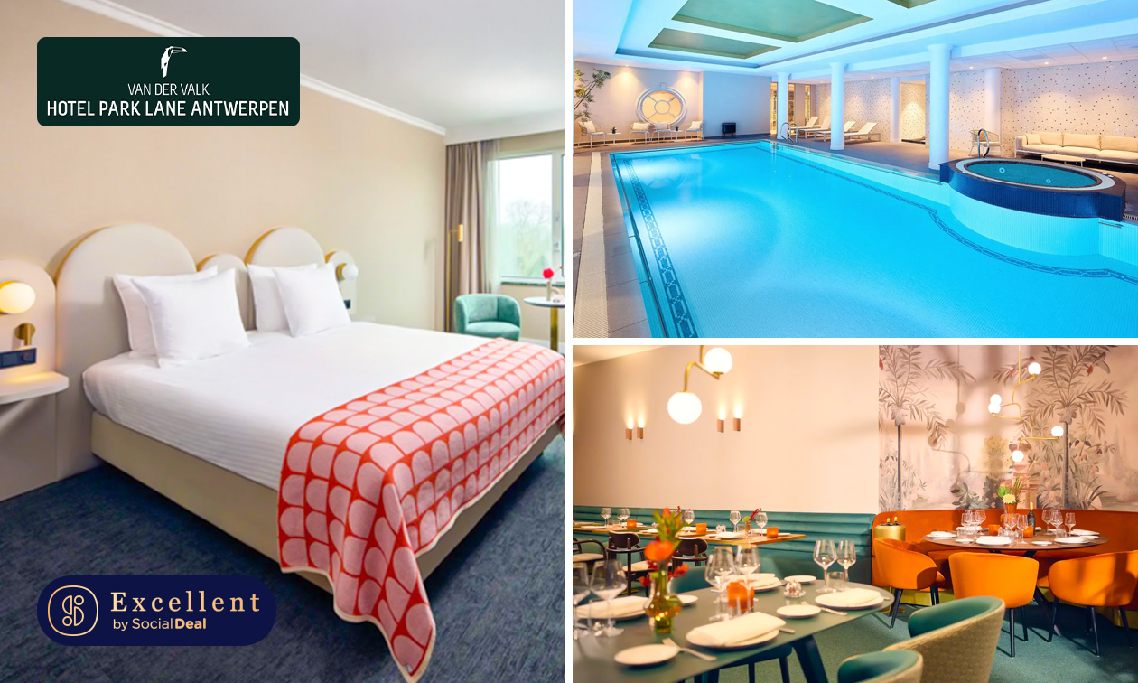 Overnachting voor 2 + ontbijt + late check out + toegang wellness in hartje Antwerpen