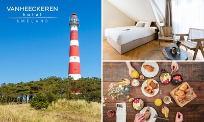 2 overnachtingen + ontbijt + diner + proeverij + meer voor 2 op Ameland