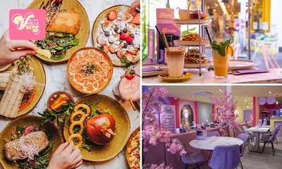 Ontbijt- of brunch-etagère bij Vanilla Vibes Café
