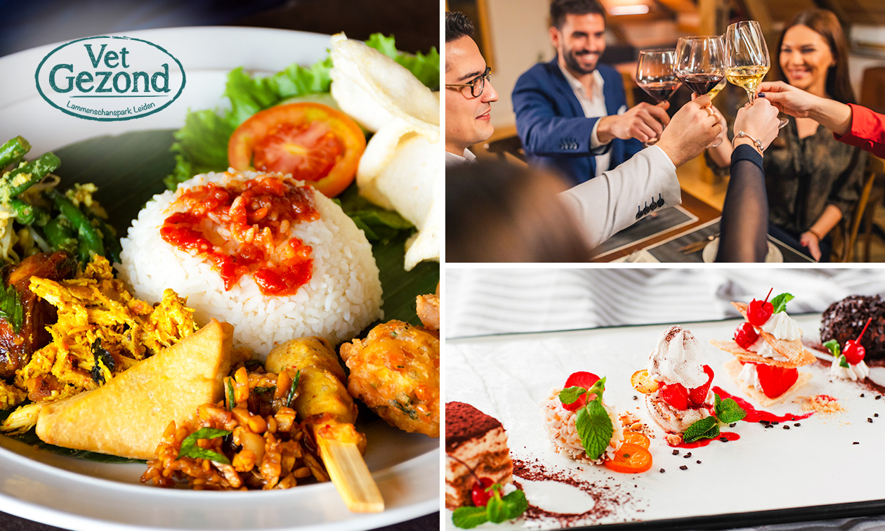 Indonesische rijsttafel + nagerecht bij Vet Gezond