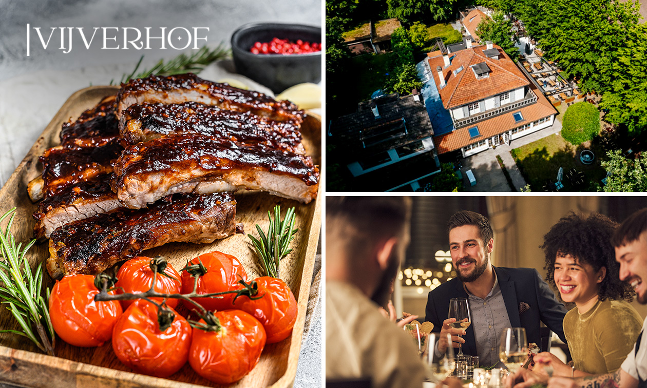 3-gangenlunch of -diner à la carte bij Vijverhof