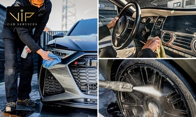 VIP-autoreiniging (ca. 1,5 uur) + wet protector of waxbehandeling