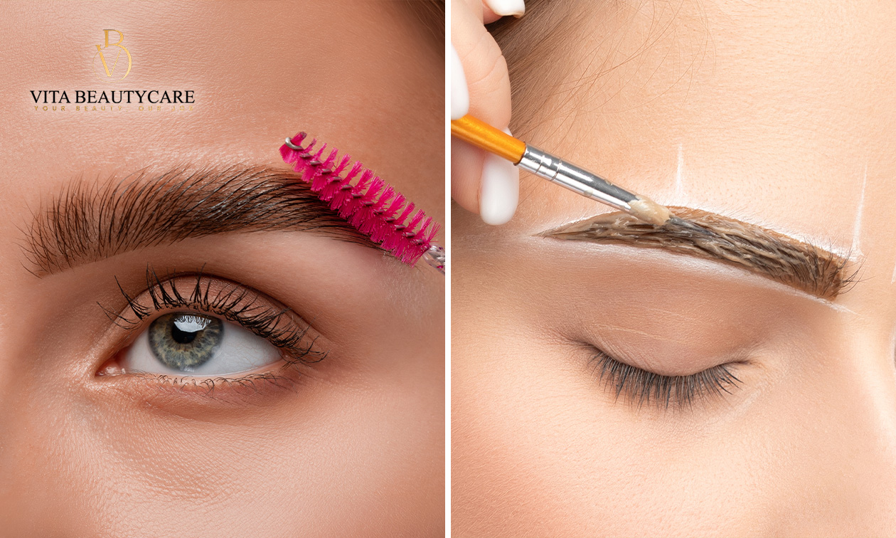 Wimper- of wenkbrauwbehandeling naar keuze