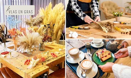 Workshop droogbloemenkrans maken (1,5 uur) + koffie/thee + lekkernij