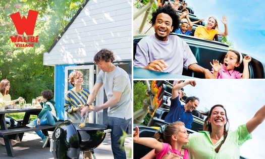 Overnachting voor 4 of 8 personen in Walibi Village