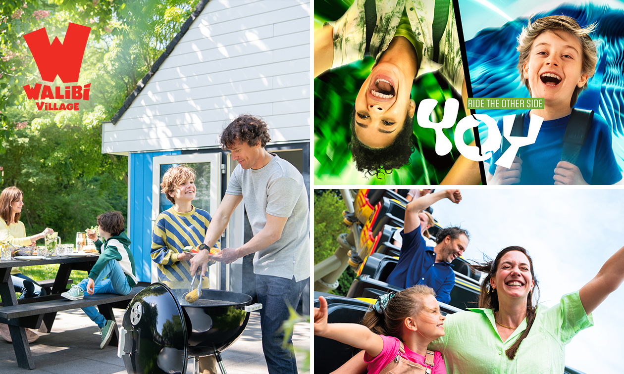 Overnachting(en) voor 4 of 8 personen in Walibi Village