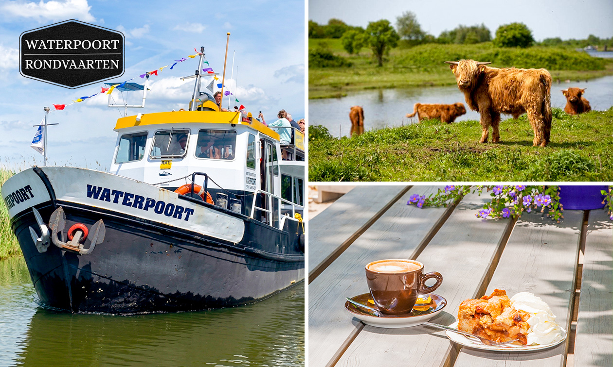 Rondvaart (30 min tot 4 uur) + evt. fietsplek, koffie/thee met gebak óf lunch Rondvaart (30 min tot 4 uur) + evt. fietsplek, koffie/thee met gebak óf lunch