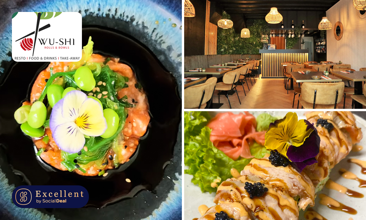 High class 2-gangen sushidiner bij WU-SHI