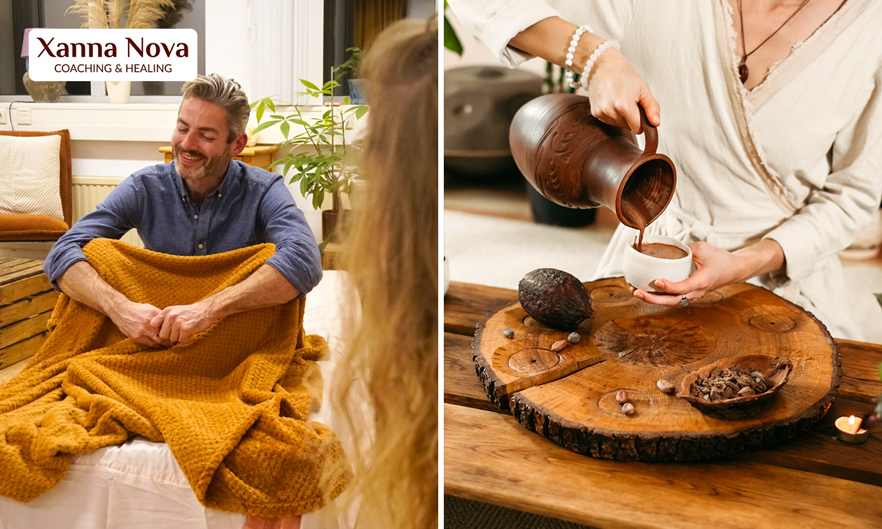 1 of 3 energetische behandelingen (60 min) of cacao-transformatiereis (120 min)