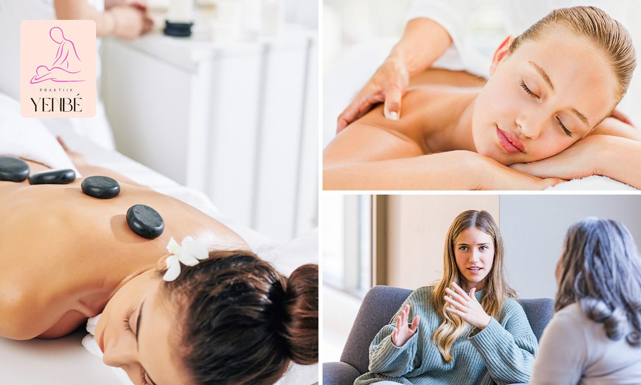 Hotstone- of ontspanningsmassage of NEI-therapie