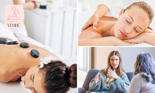 Hotstone- of ontspanningsmassage (60 min) of NEI-therapie