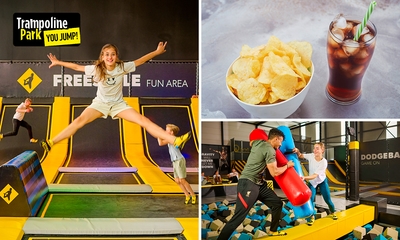 Ticket voor You Jump Eindhoven (90 of 120 min) + sokken + chips + frisdrank