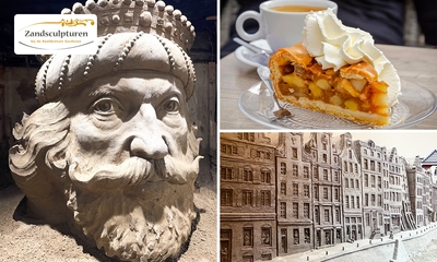Entree voor Zandsculpturen Garderen + koffie/ thee en appelgebak