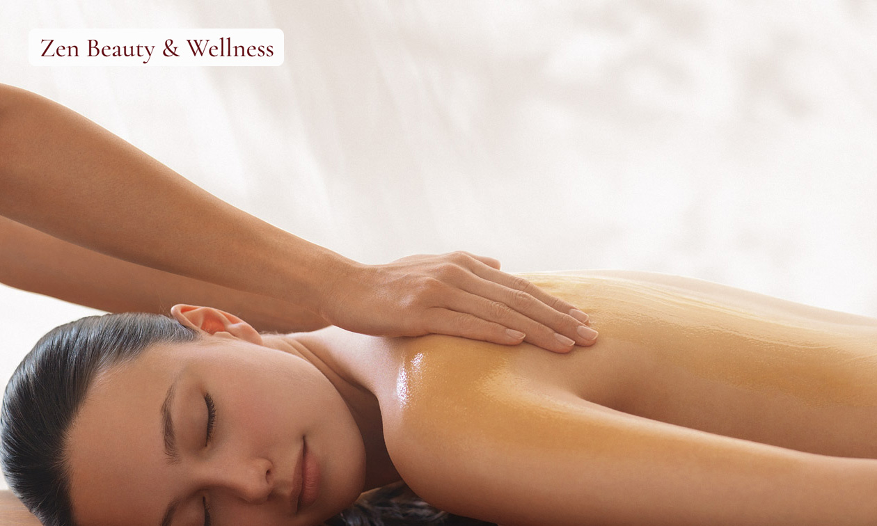 Rug-, nek- en schoudermassage + rugpakking (60 min)