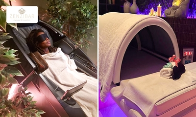 (Duo)massagestoel of infraroodsaunatherapie naar keuze (30 of 40 min) + drankje bij Zenzibar