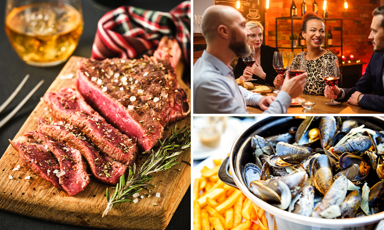 3-gangenlunch of -diner à la carte in Blankenberge