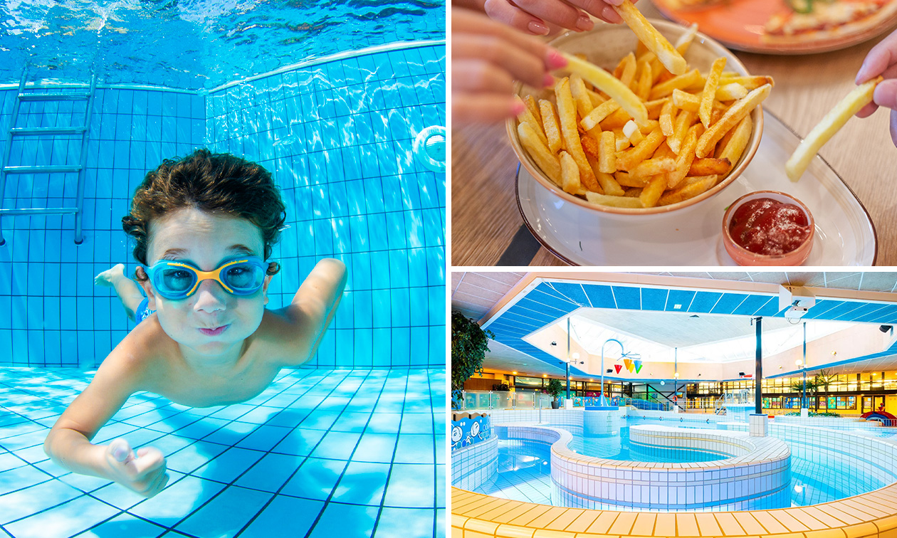 Entree recreatiezwemmen + evt. friet met snack of broodje en drankje