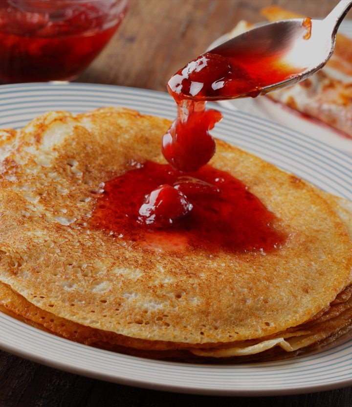 Pannenkoeken eten met korting